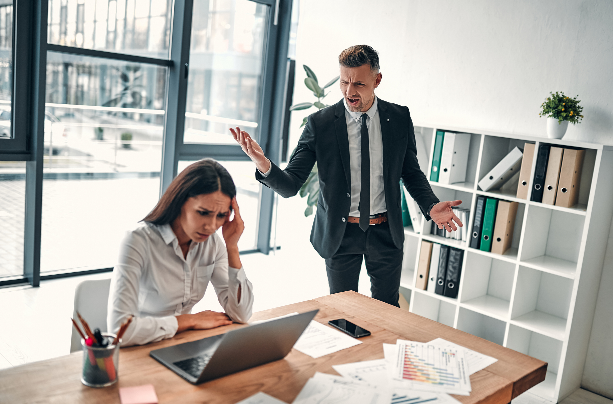 Businessman in office
