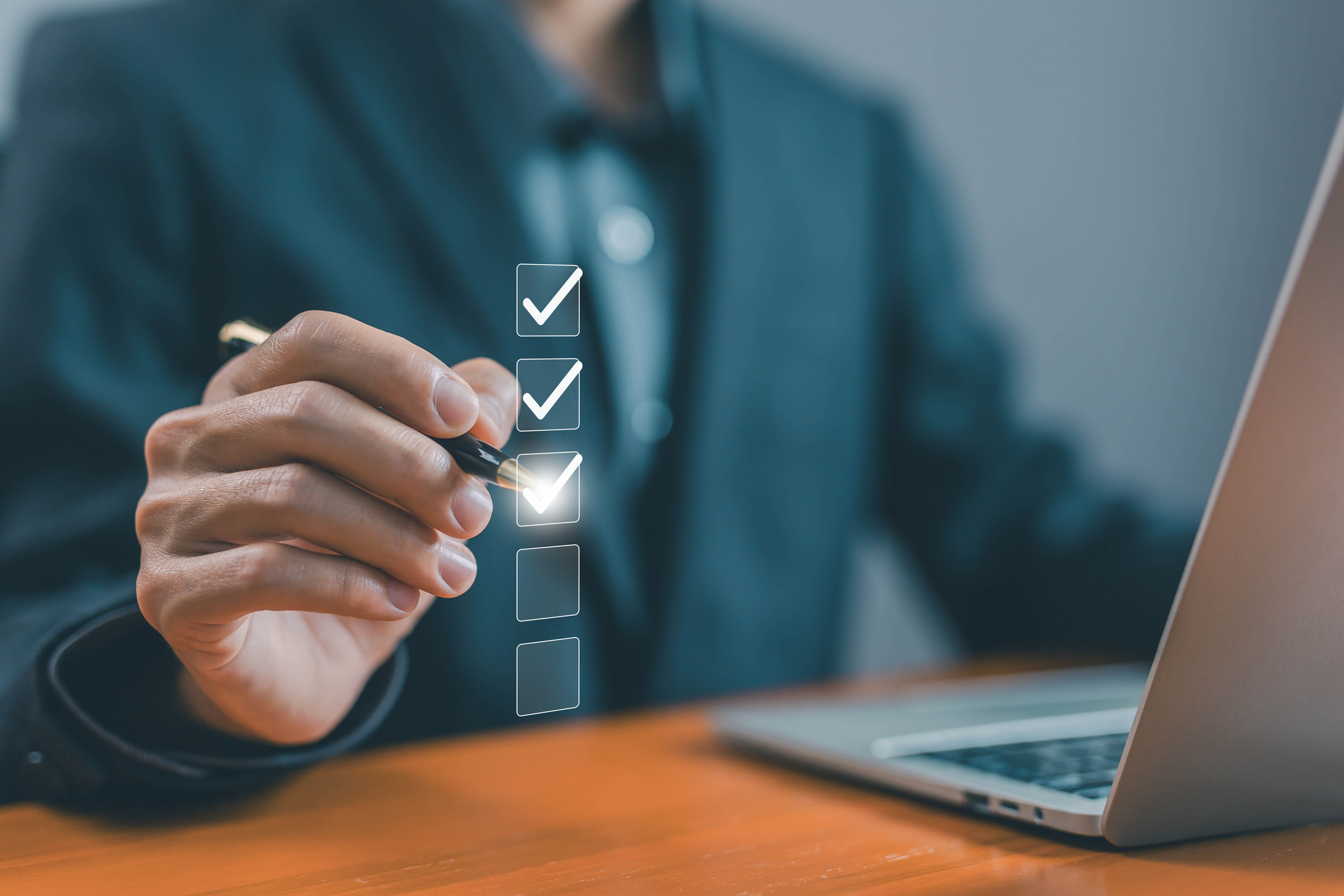 Check mark on list, Check list in business